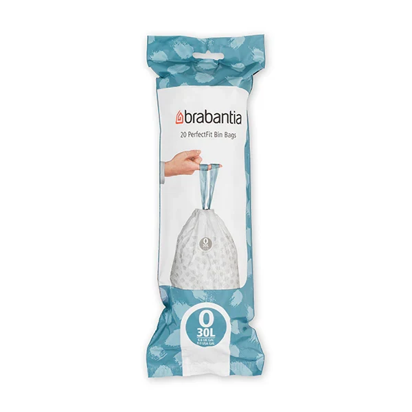 20 sacs poubelle de 30 L PerfectFit O blancs Brabantia