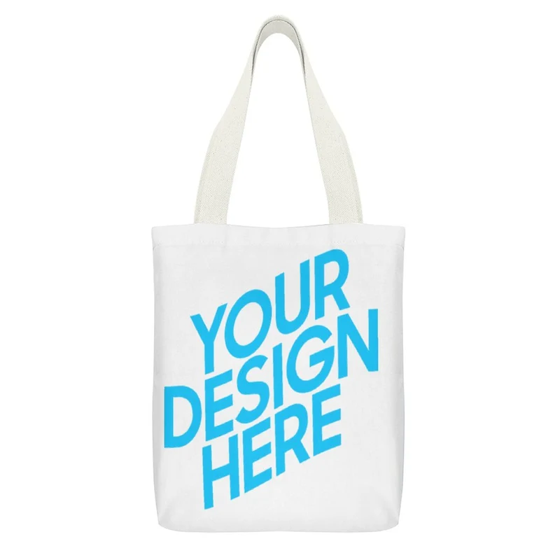 Sac fourre-tout en toile personnalisé avec une poche interne et impression recto 32×38cm