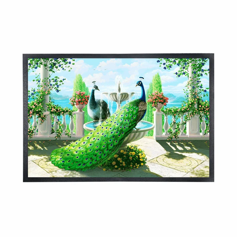 Tapis de sol pliable extérieur maison JJ0506002 impression personnalisé avec image motif logo texte