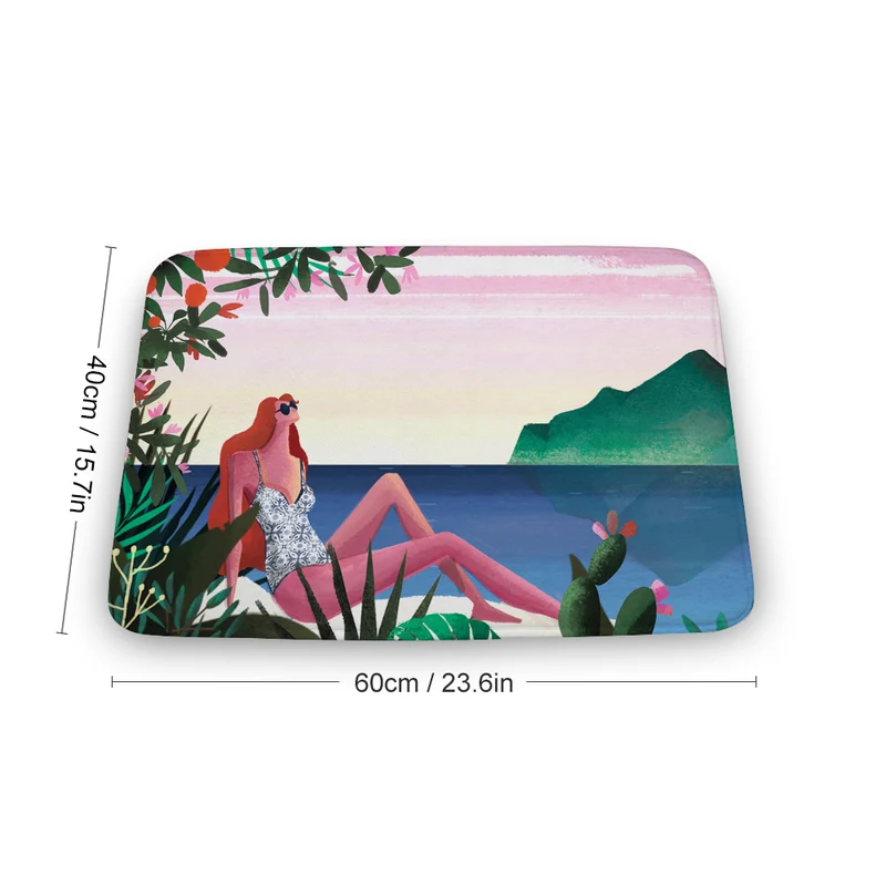 Tapis de sol personnalisé en velours corail