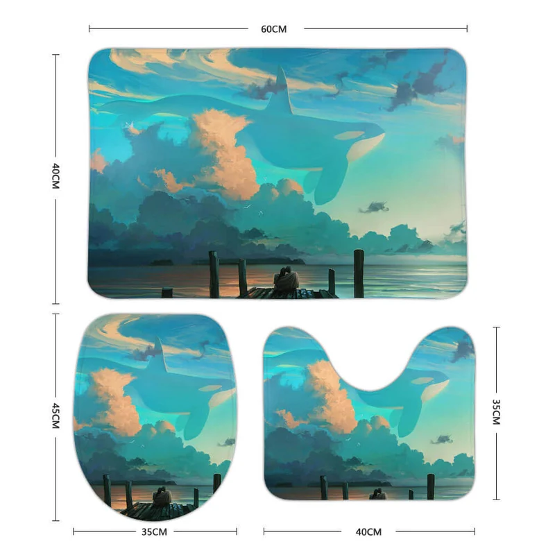 Tapis de sol personnalisé en velours corail (ensemble de trois pièces)