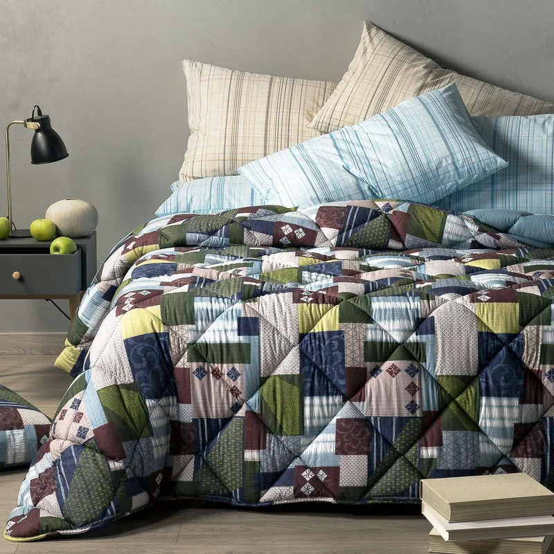 Trapunta patchwork in Cotone 300 gr/mq