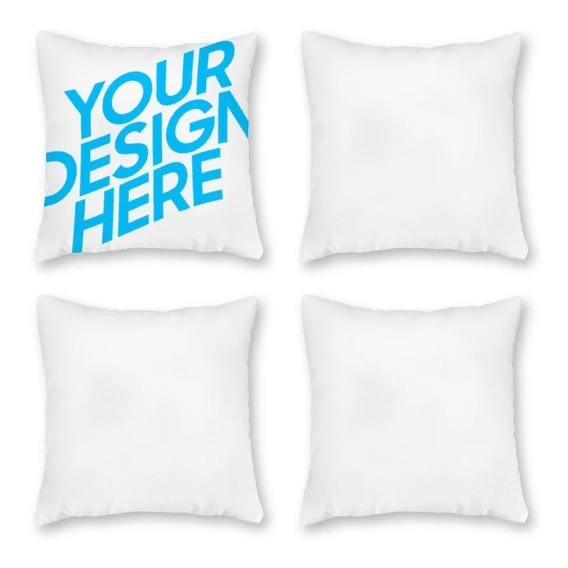 Taie d'oreiller personnalisée en toile (impression recto)(4 pièces dans 1 groupe)