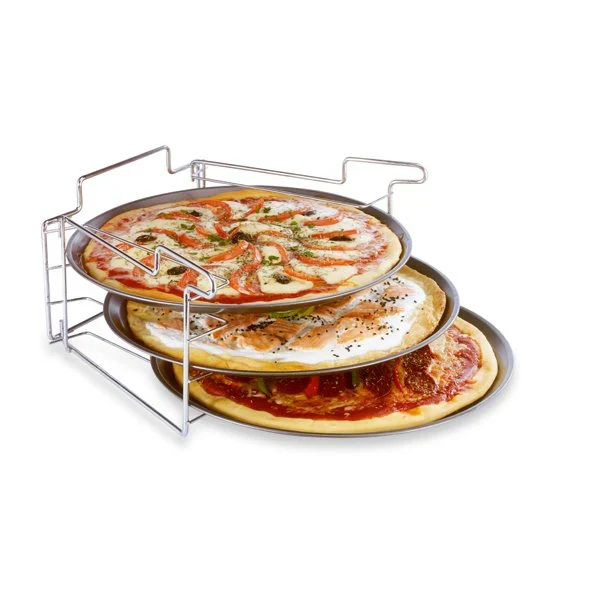 3 plaques à pizza avec support Baumalu