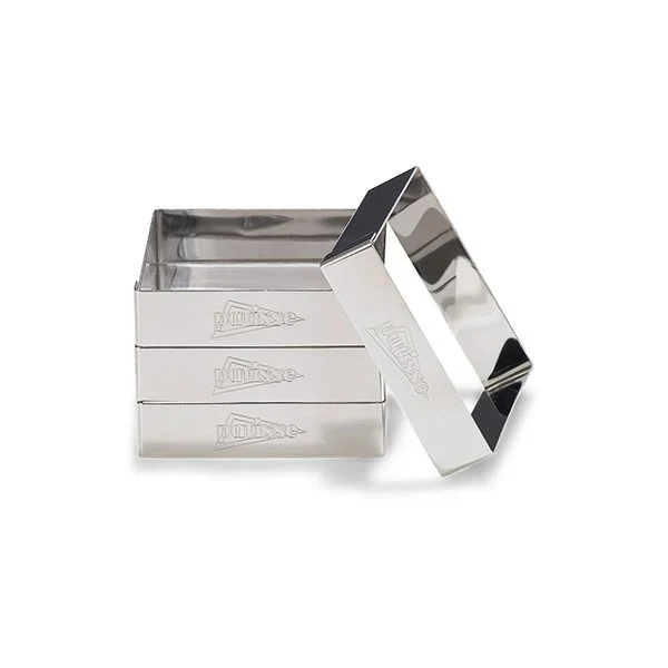 4 cadres à tarte inox 8 cm Patisse