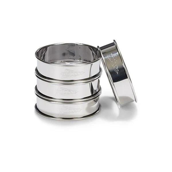 4 cercles à tarte inox 8 cm Patisse