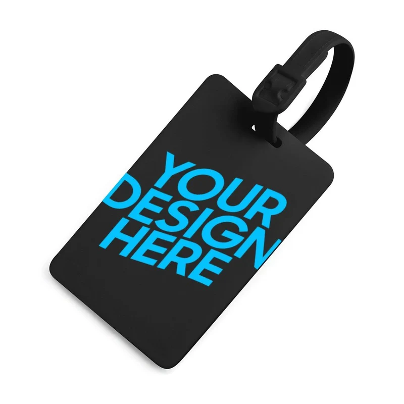 Étiquette bagage en cuir personnalisée avec photo logo motif texte
