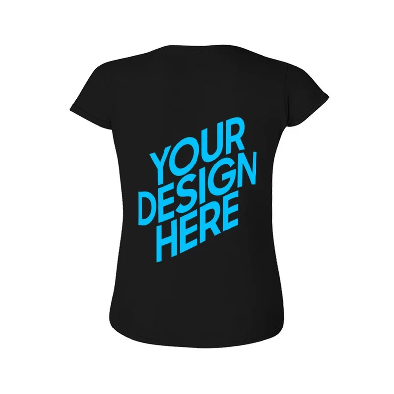 T-shirt tee shirt personnalisé à manches courtes pour femmes (impression sur le dos)