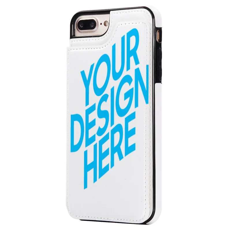 Coque / Housse TPU Cuir iPhone 7 / 8 Plus Etui Portefeuille Rabat personnalisée avec photo