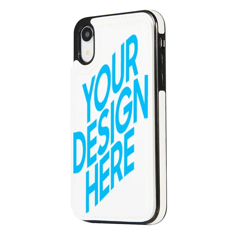Coque Housse Flip TPU Cuir iPhone XR Apple personnalisée avec photo