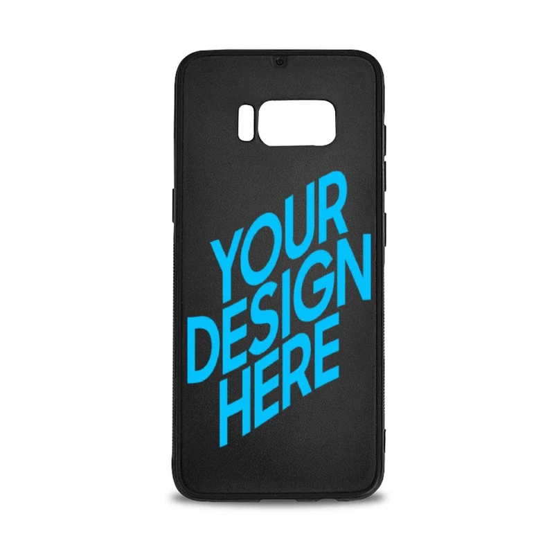 Coque TPU Verre Noir Samsung S8 personalisée avec photo