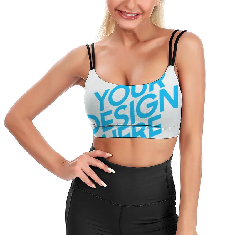 Soutien-gorge de sport de soutien sans couture d'entraînement YJ034 personnalisé design avec photo texte