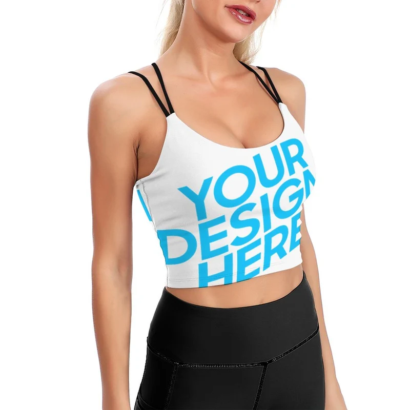 Haut de yoga / soutien-gorge de sport sexy élégant femme YJ005 personnalisé avec photo logo texte motif (impression d'image unique)