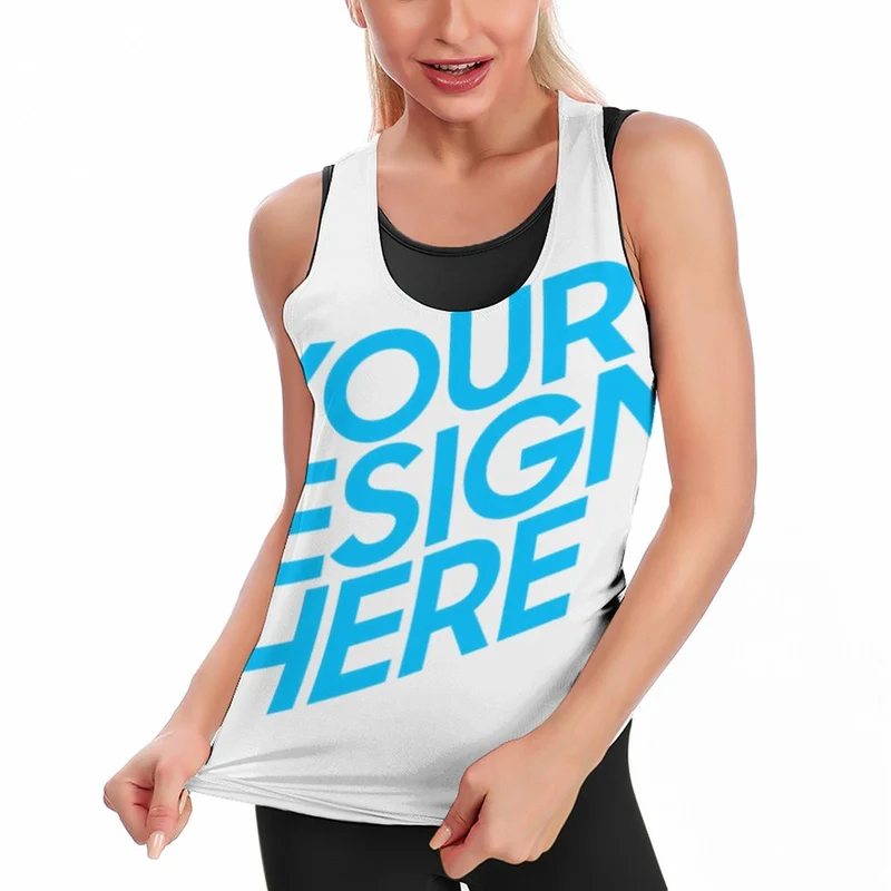 Gilet de yoga / Débardeur dos nu femme YJ022 personnalisé avec photo motif logo texte