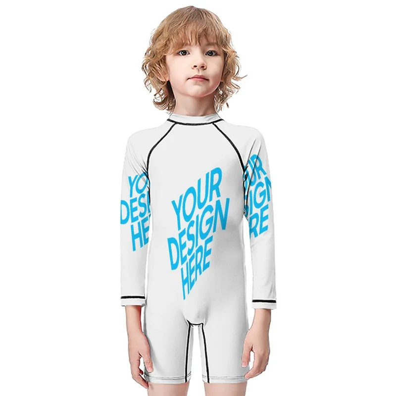 Maillot de bain une pièce garçon BT001 personnalisé avec photos prénom