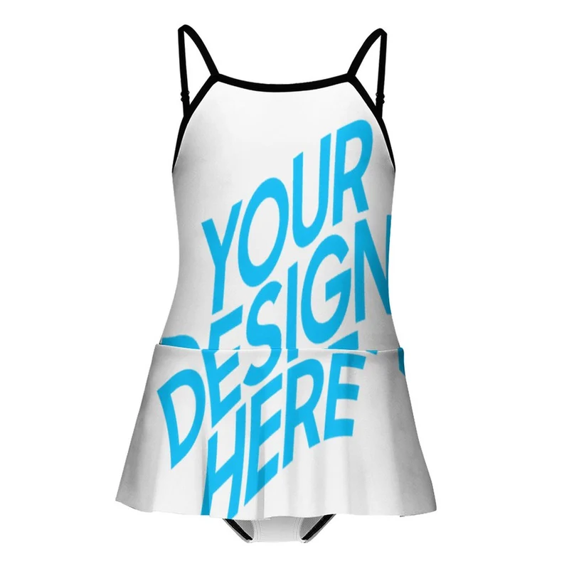 Maillot de bain tankini fille à volants NT024 design et personnalisé avec votre photo ou texte