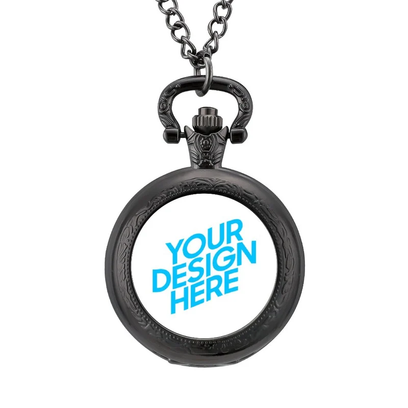 Montre à gousset montre de poche personnalisée avec texte et photos