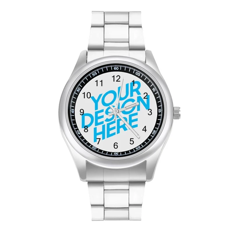 Montre bracelet en acier personnalisée inoxydable avec photo texte