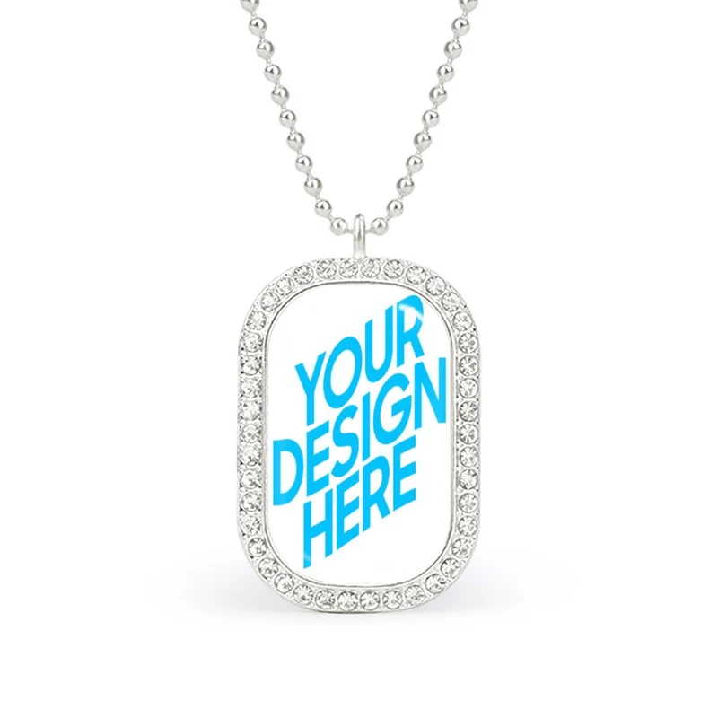 Collier de diamants personnalisé avec prénom photo argent or