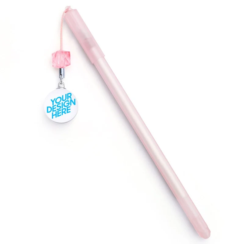 Stylo Gel Roller personnalisés avec une décoration pendentif