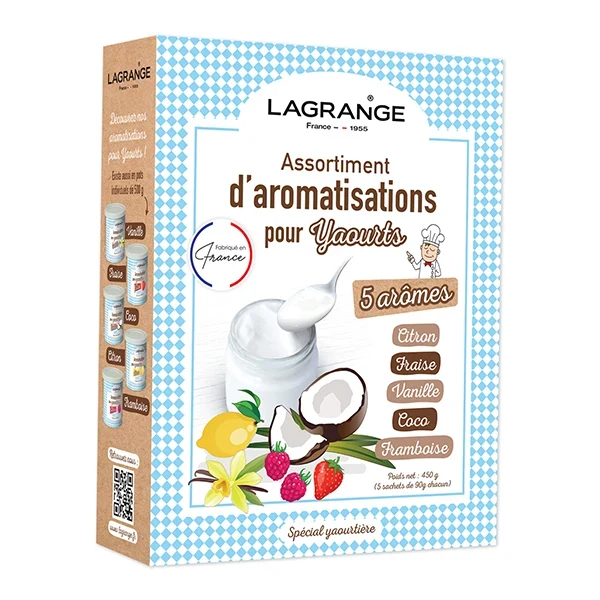 Assortiment de 5 arômes pour yaourt 425 g Lagrange