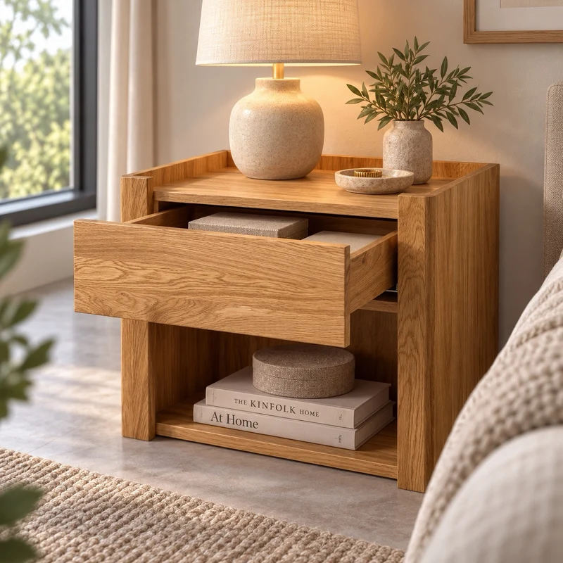 Table de chevet en bois massif LISBOA 79 | LoftStory