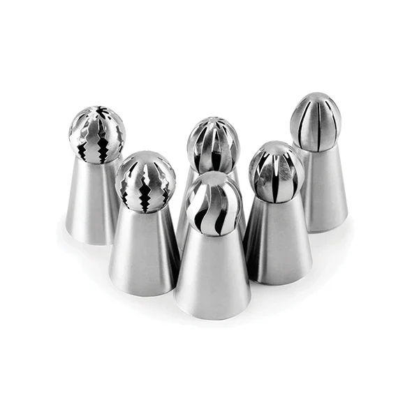 6 douilles russes en inox Lacor