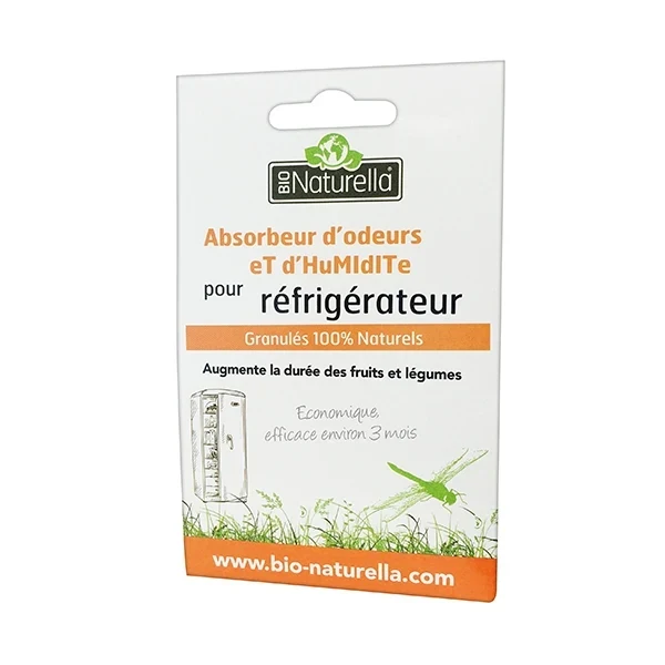 Absorbeur d'odeurs et d'humidité pour réfrigérateur Bio Naturella