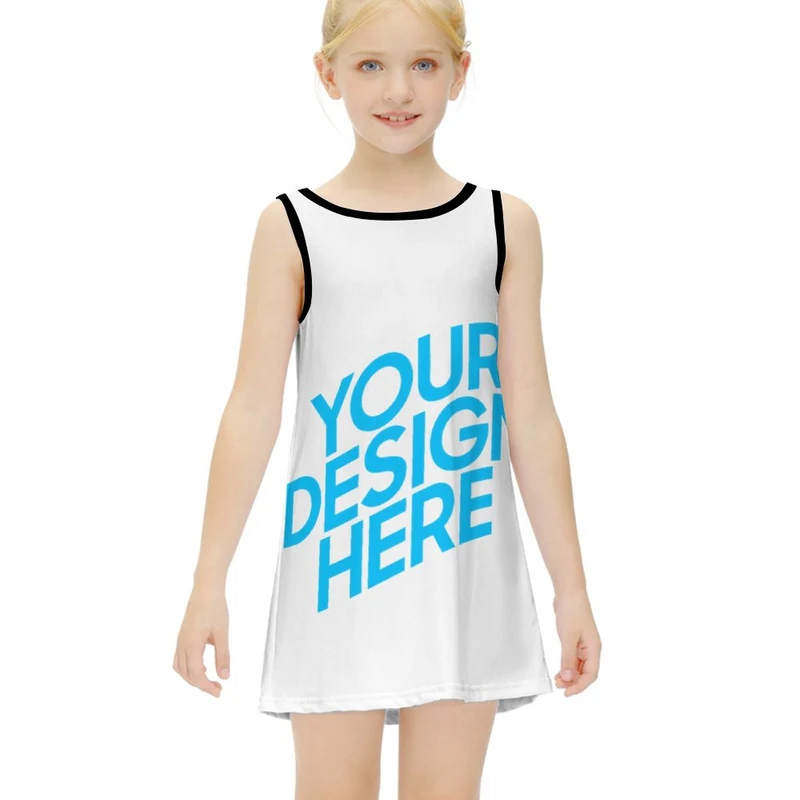 Robe sans manches pour fille enfant personnalisée et design avec prénom photo