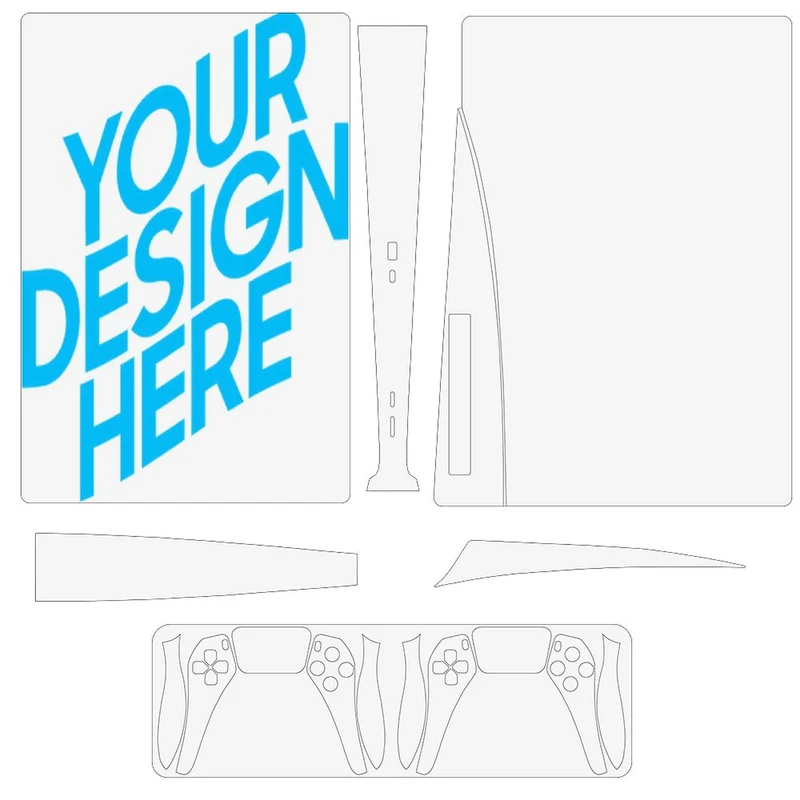 PS5 autocollants de console sticker de jeu PVC personnalisé avec photos textes et motifs