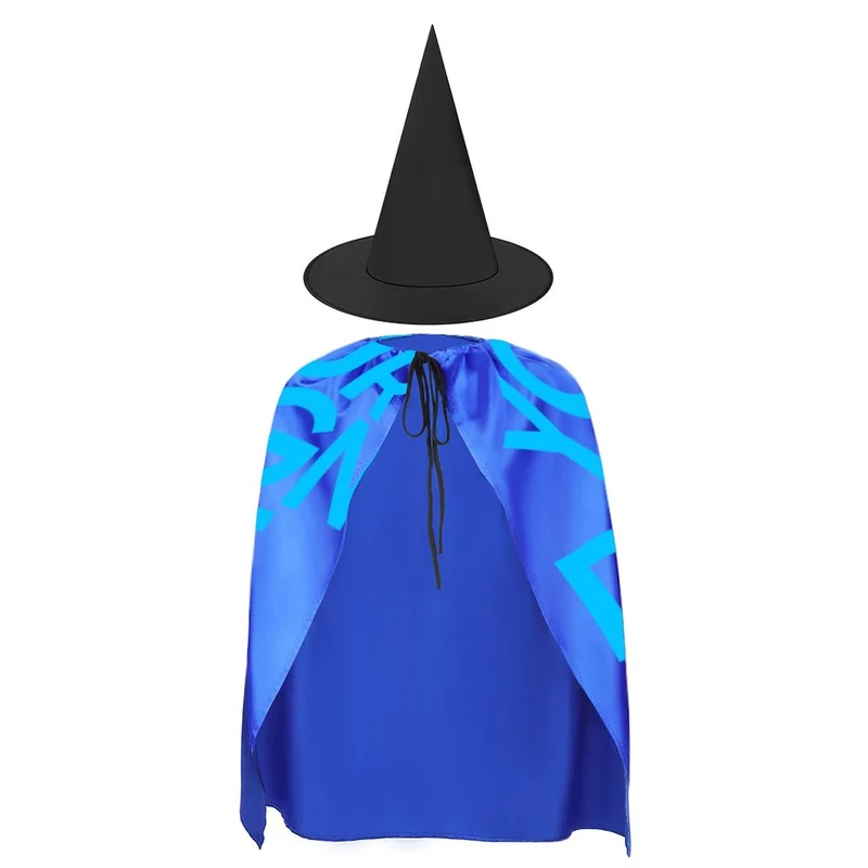 Cape halloween couture avec le chapeau pointu FS0821001 impression personnalisée avec photo logo motif texte