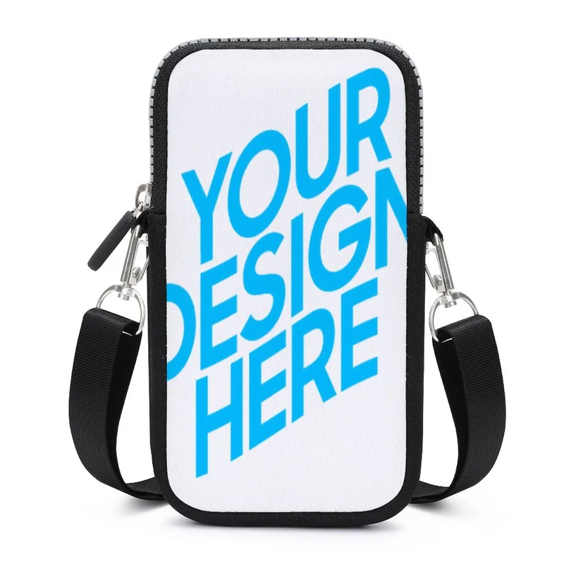 Sac téléphone portable pour femme homme personnalisé avec photo texte prénom