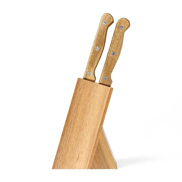 Bloc de 6 couteaux à steak en bois Livoo