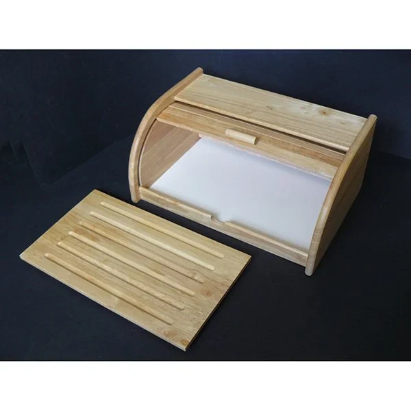 Boite à pain planche à découper 2 en 1 en bois