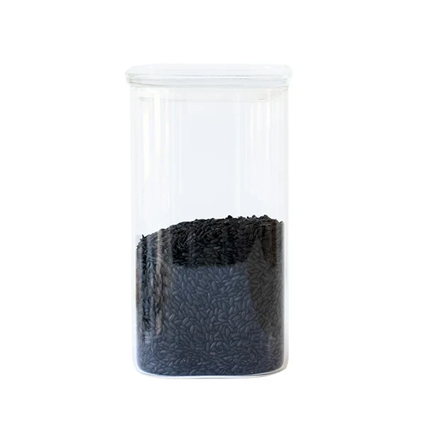 Boite carrée haute en verre 1400 ml Pebbly