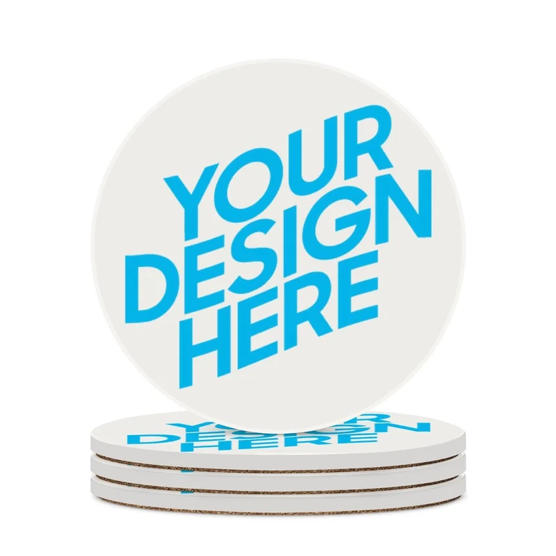 Tapis de tasse rond en céramique JJ0520029 impression personnalisé avec photo logo motif texte