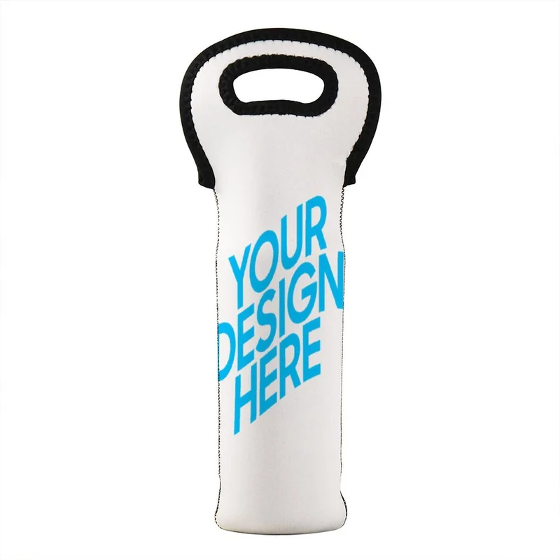 Sac à vin blanc personnalisé pour une seule bouteille 17*37cm