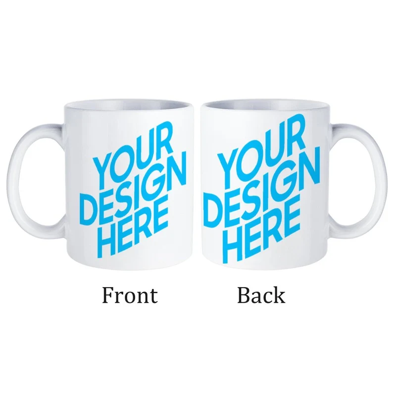 Mugs personnalisables céramique avec impressions sur deux faces