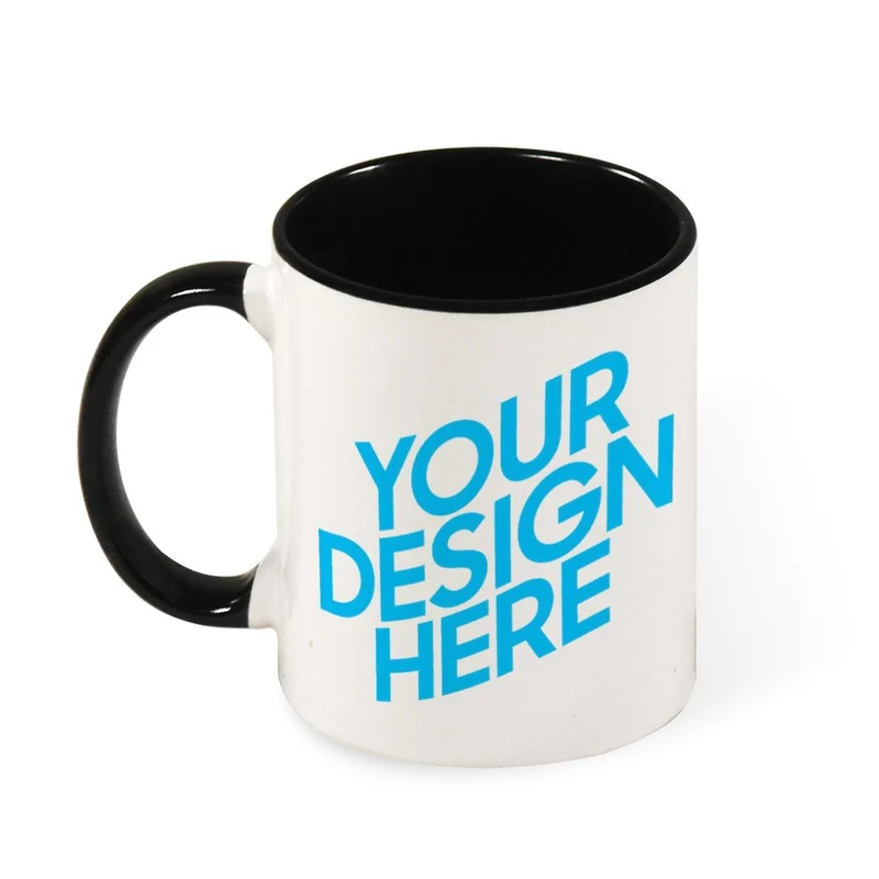 Mug personnalisble céramique avec poignée colorée