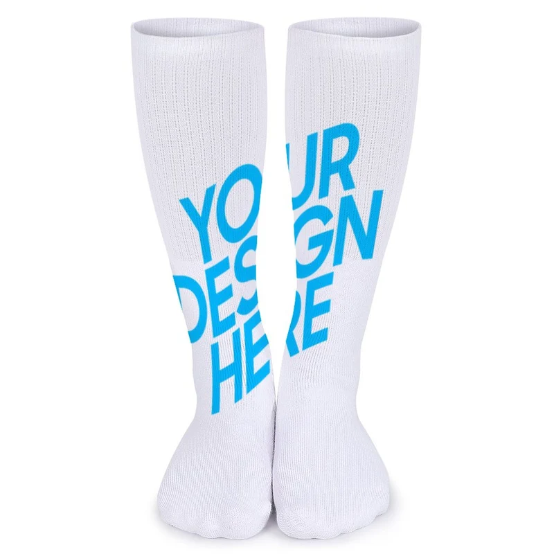 Chaussettes longues respirantes anti transpiration personnalisées avec photo motif logo texte