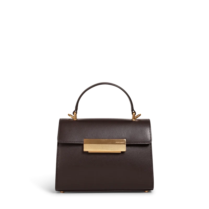 Mini Capucine - Cuir Box Chocolat
