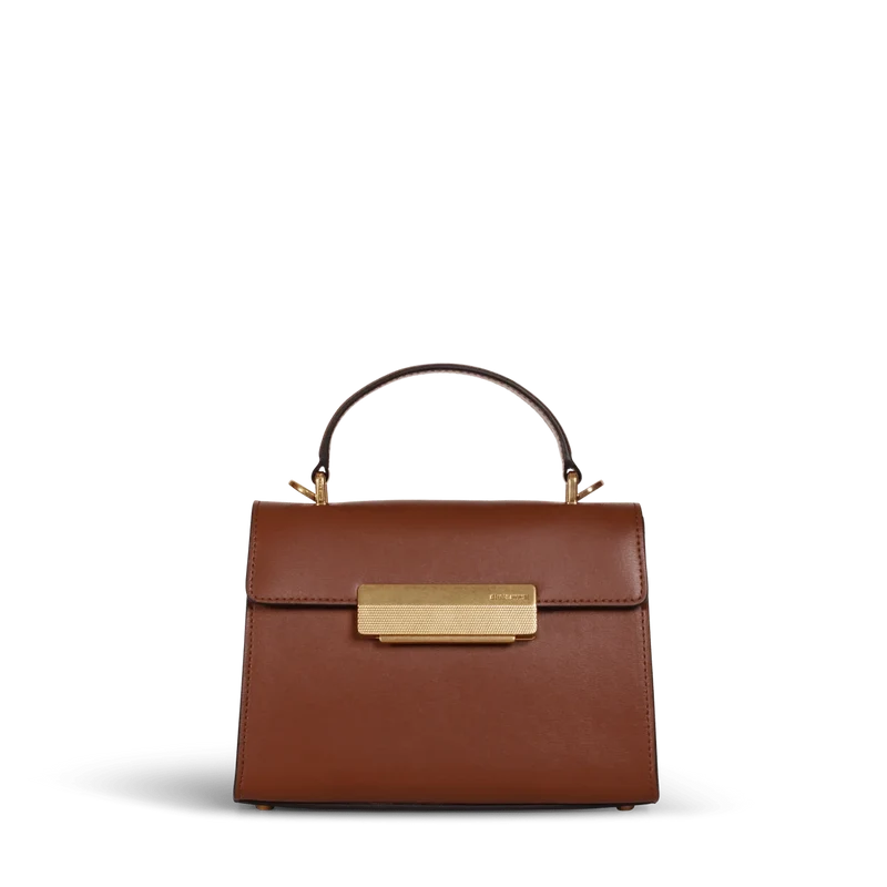 Mini Capucine - Cuir Box Camel