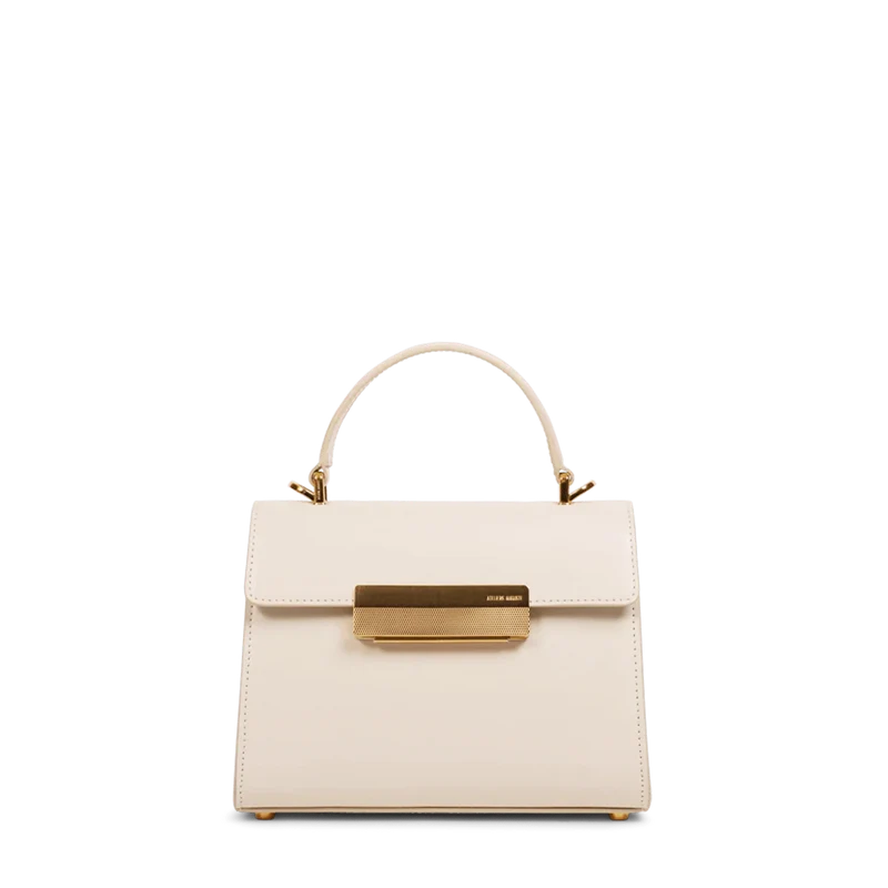 Mini Capucine - Cuir Box Blanc Cassé
