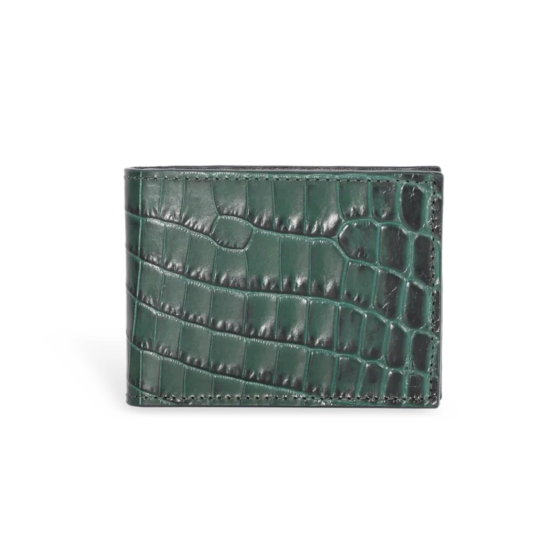 Cléry - Cuir Embossé Croco Vert