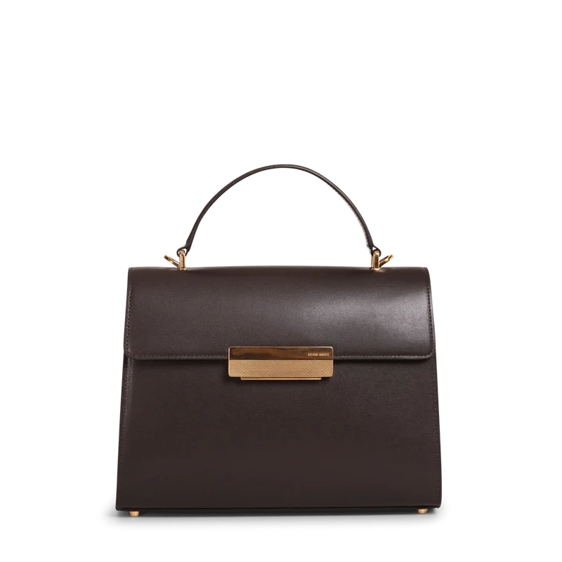 Capucine - Cuir Box Chocolat