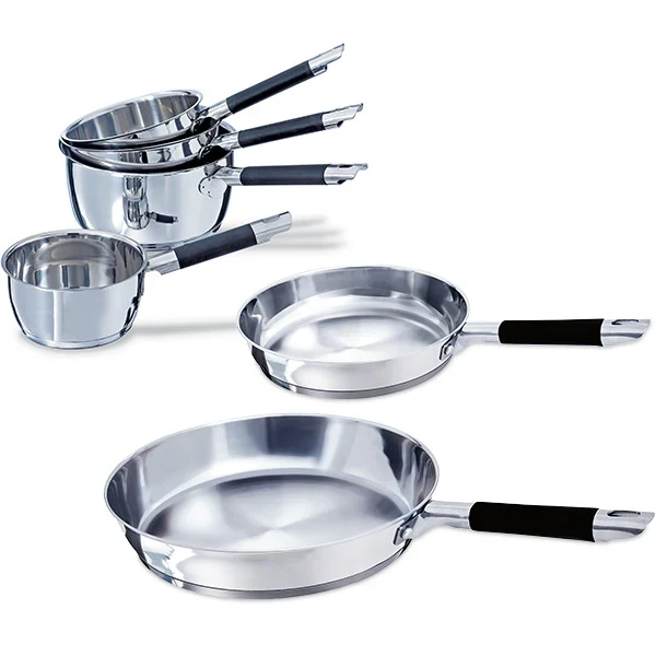 Batterie de cuisine 6 pièces tout inox Rapid Cook Mathon