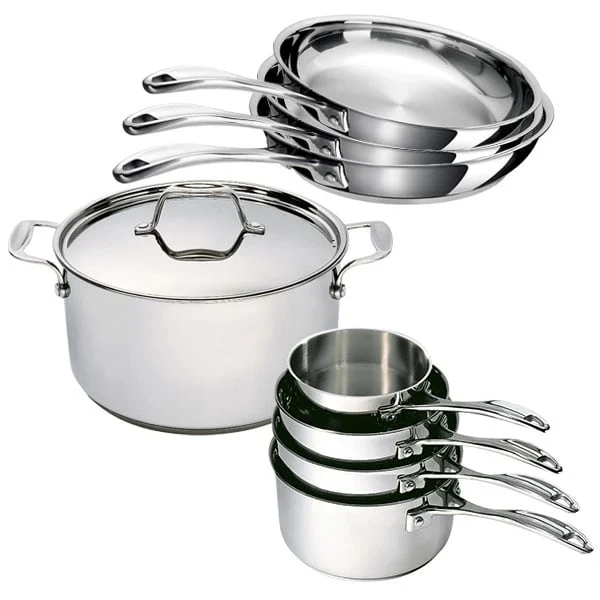 Batterie de cuisine 8 pièces tout inox Chef Beka