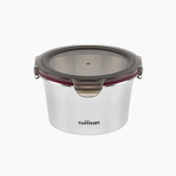 Boîte de conservation ronde en inox 920 ml compatible micro-ondes Cuitisan