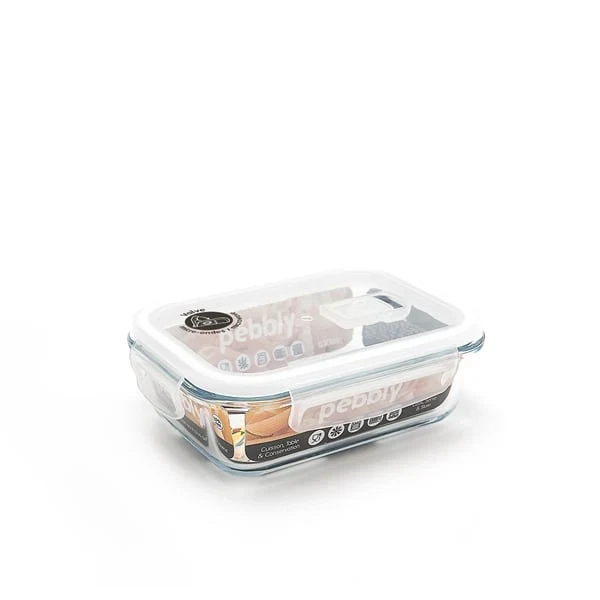 Boîte rectangulaire en verre 650 ml Pebbly