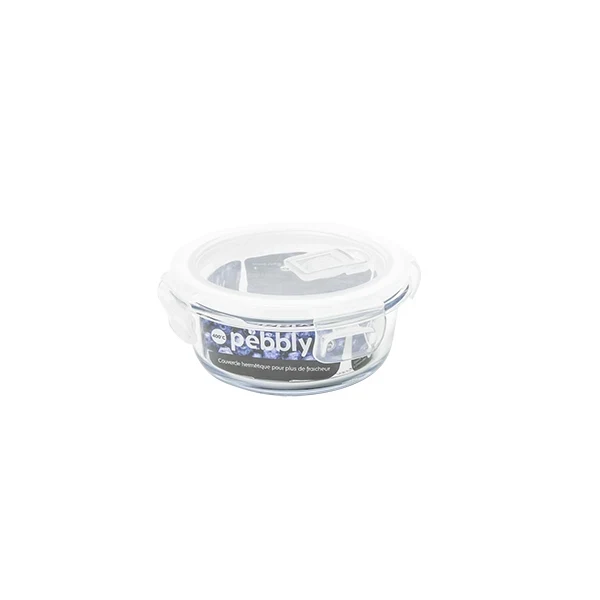 Boîte ronde en verre 400ml Pebbly